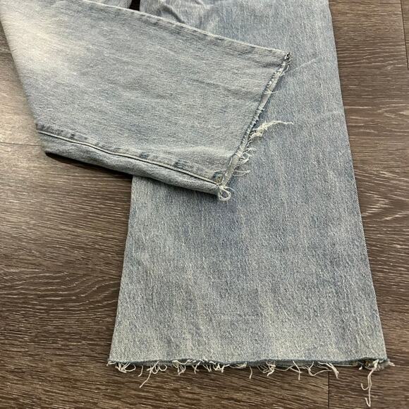 NWT Oliver Logan Aberdeen Wide Leg Crop Jeans Light Wash Size 32 High Rise Denim - Picture 9 of 16